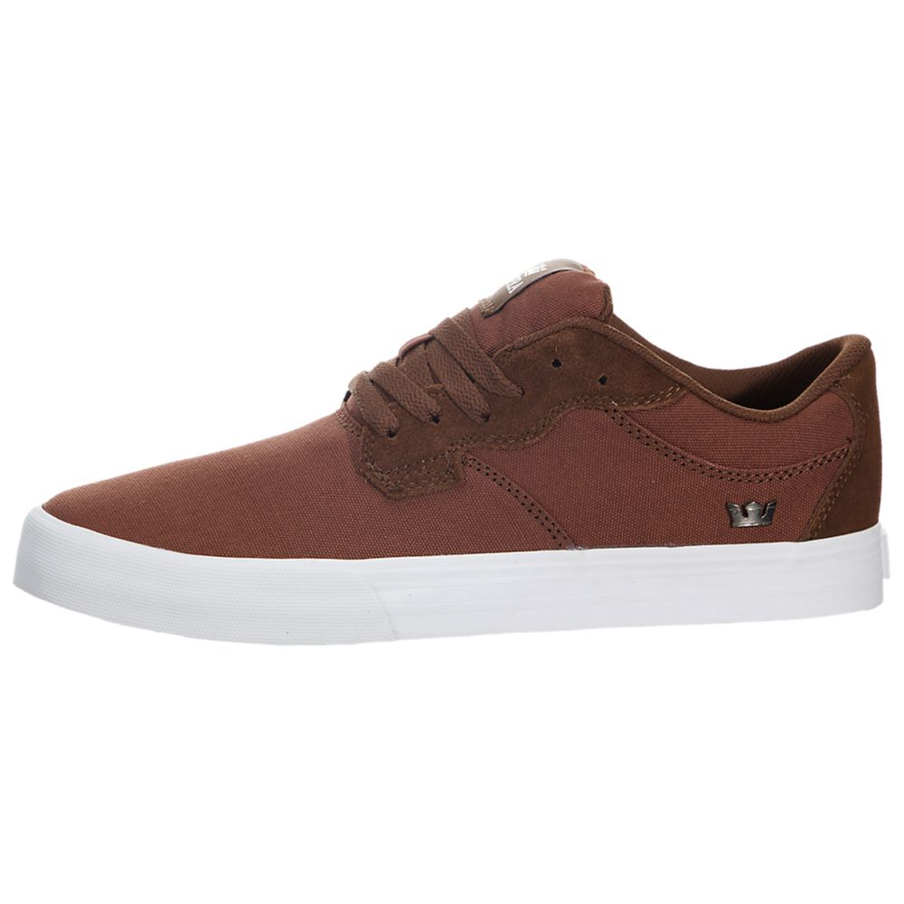 Baskets Basses Supra Axle Marron Brown/White Homme | CUK-90774009